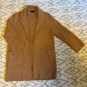 Women's Tan Sweater Blazer